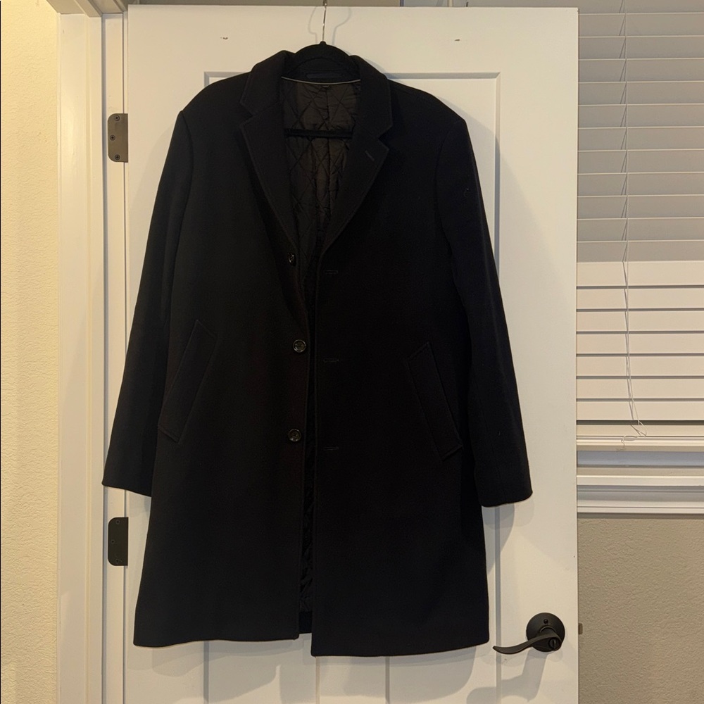 J. Crew Ludlow - Navy Blue Men’s Wool & Cashmere Top Coat